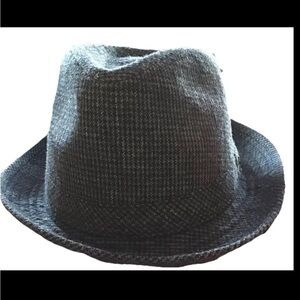 Stetson Fedora Houndstooth Wool Blend Tweed Hat Vtg Men’s Sz LG 8” X 7” Classic